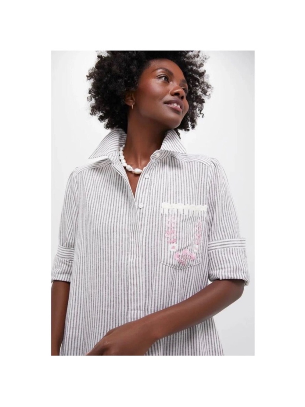 Tuckernuck Tan Striped Embroidered Sunny Mini - Picture 4 of 14
